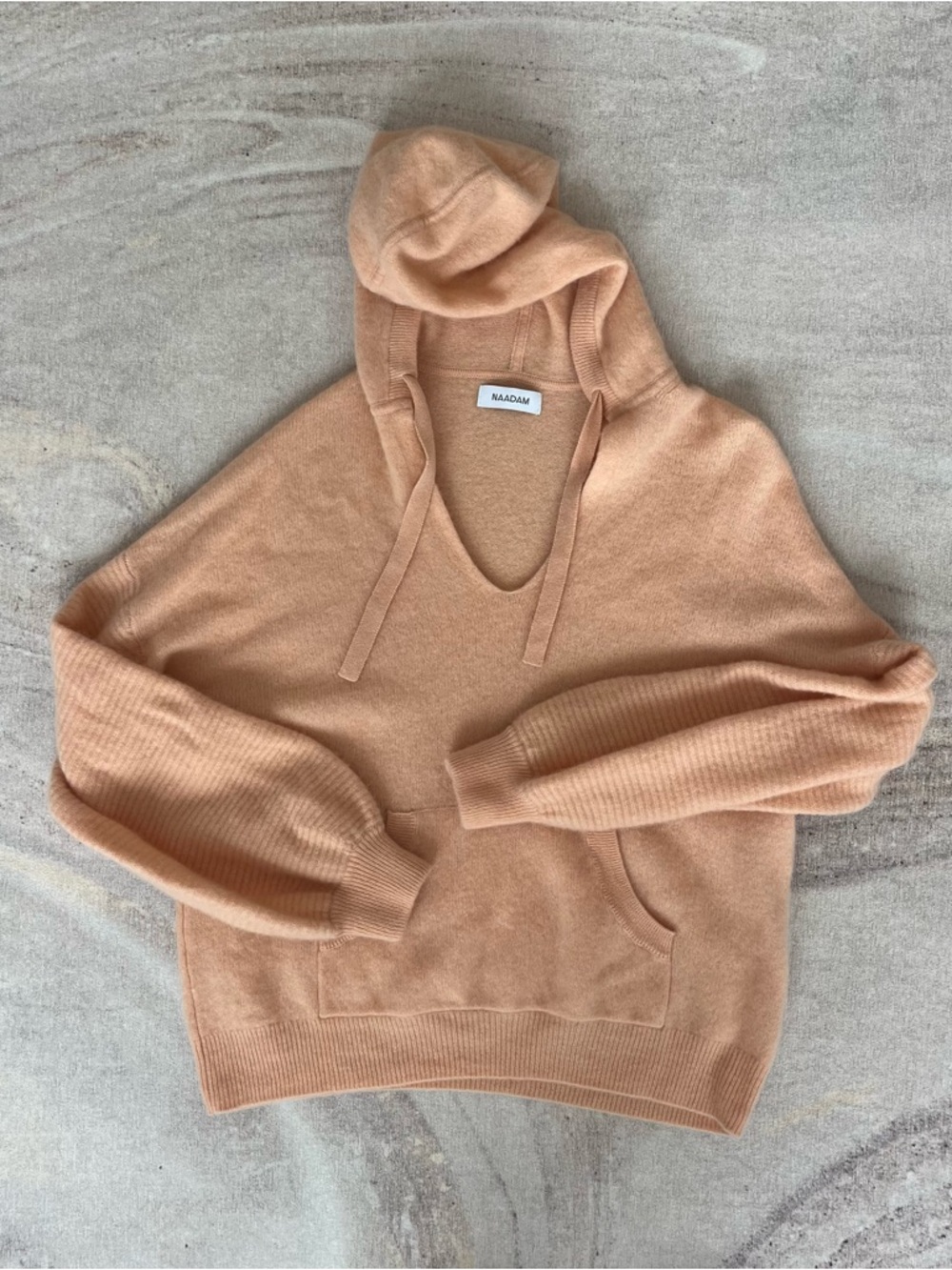 NAADAM Peach 100% Cashmere Hoodie Sweater